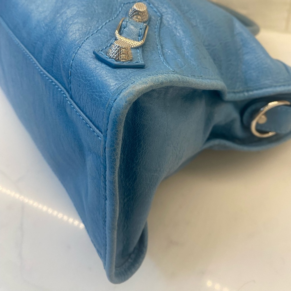 Balenciaga Agneau Classic Hardware City Bag in Aquamarine - Picture 6 of 12